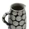9&#x22; Black &#x26; Natural Decorative Terra Cotta Pitcher with Wax Relief Dots